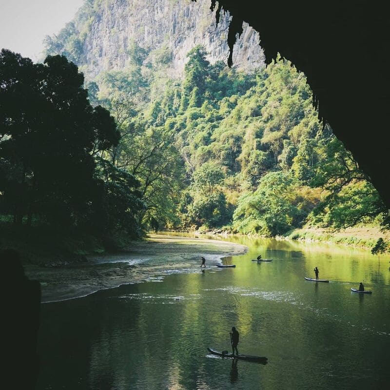 visitar lago ba be en kayak