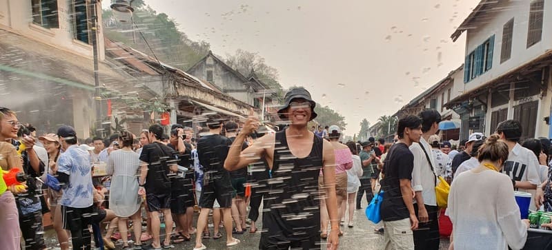 The water festival in Laos, called Pi Mai, took place during my trip last April.