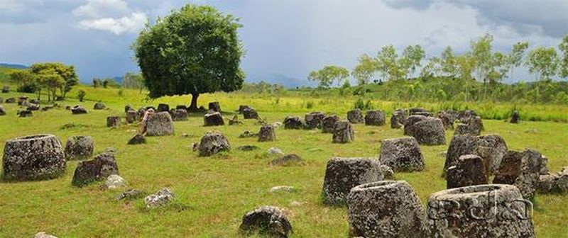 llanura de las jarras en phonsavan laos