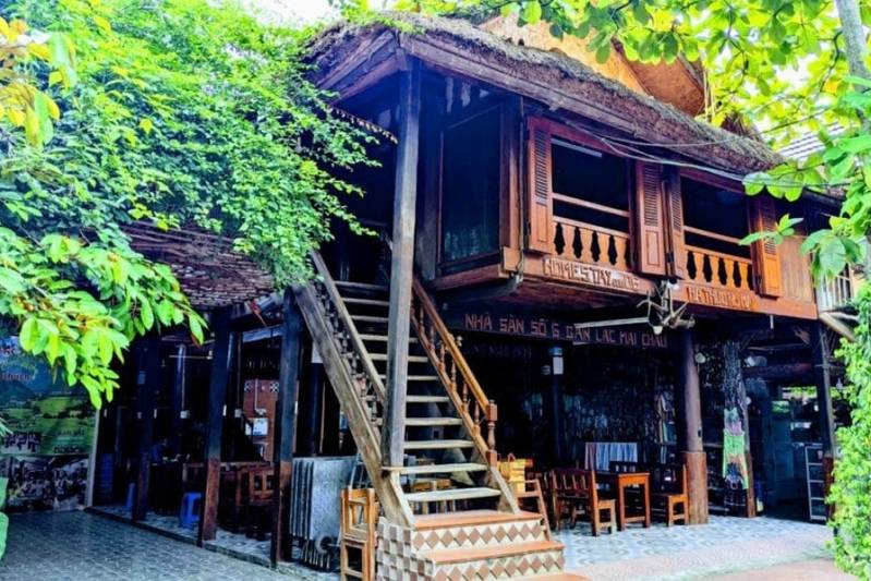 Thai people's house in Mai Chau