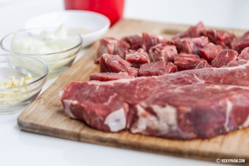 lok lak - carne