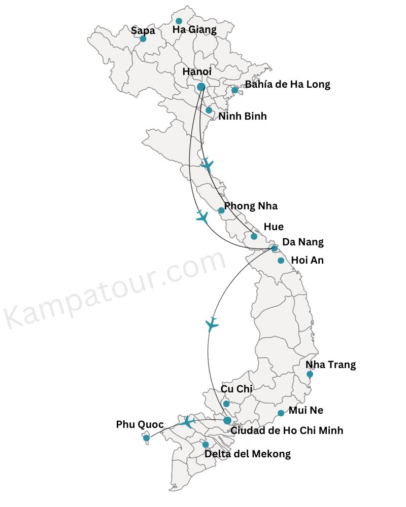 mapa vietnam