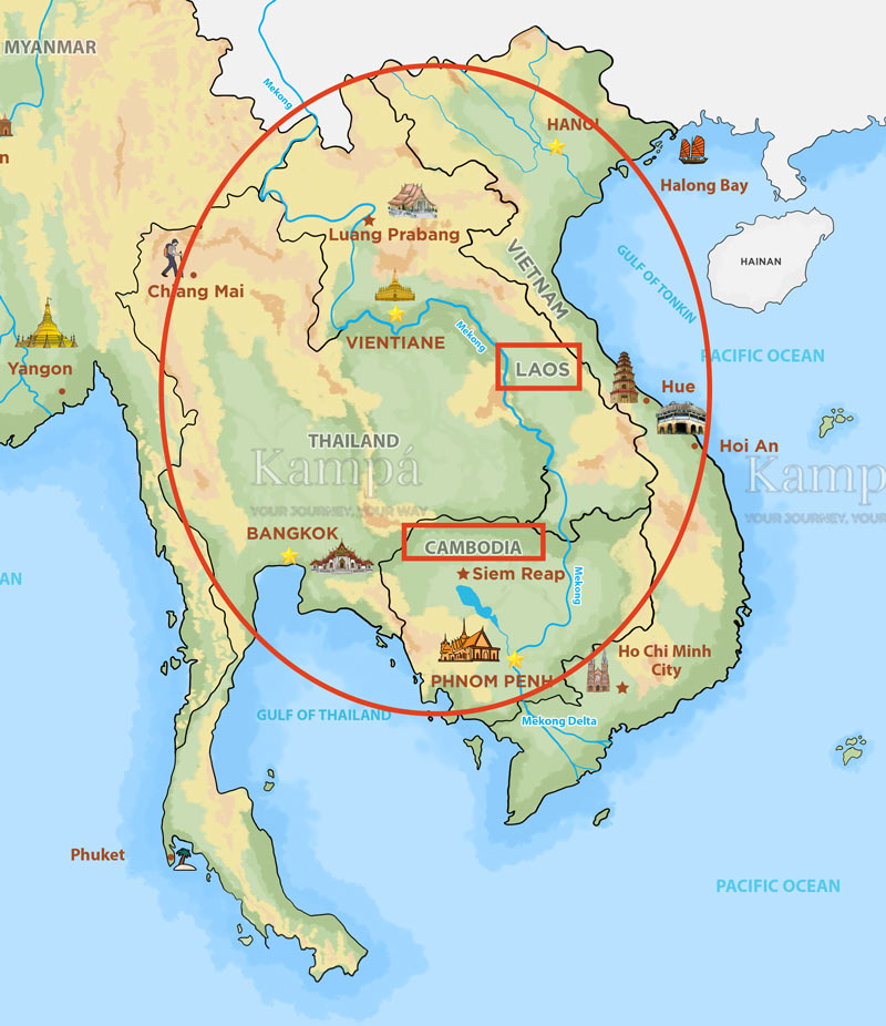 maps laos and cambodia