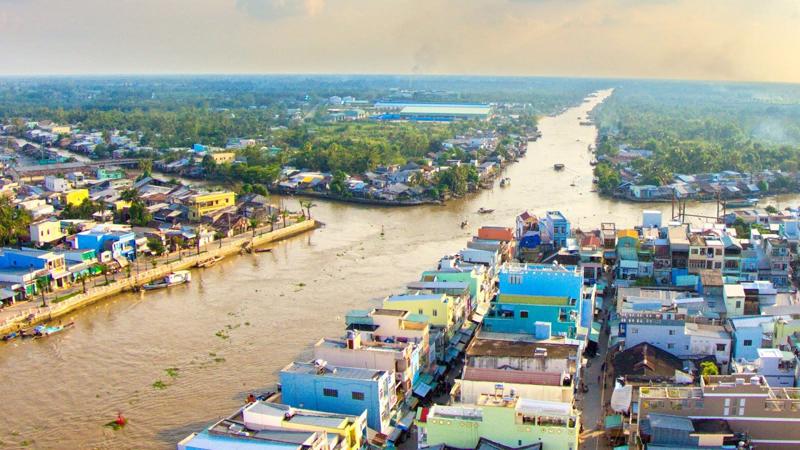 The Mekong connects Vietnam and Cambodia, serving as a vital artery that facilitates transportation between two countries