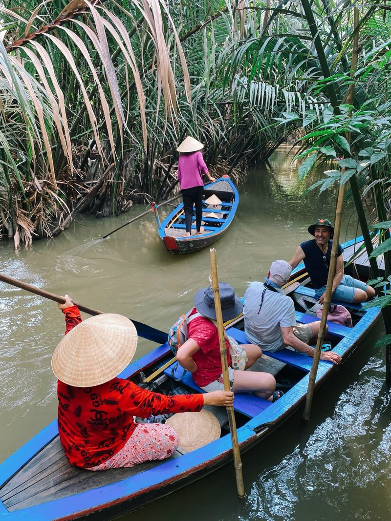 Our travelers on a Mekong Delta tour