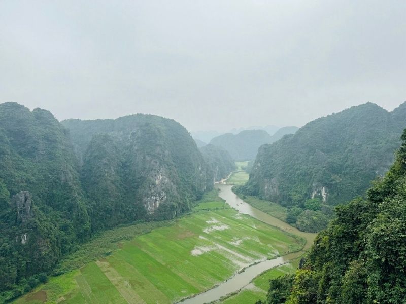 Winter in Ninh Binh brings a lot of fog in the morning.