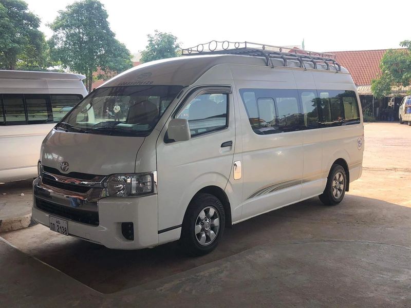 The minibus that transports passengers from Luang Prabang to Nong Khiaw