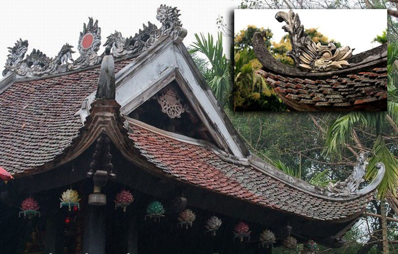 the roof of one pillar pagoda