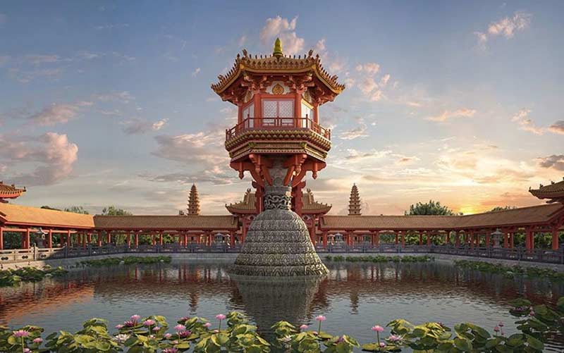 3D de pagoda del pilar único