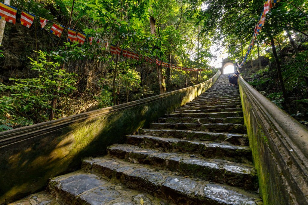 Pilgrimage Path on Foot to Enter Huong Tich Cave