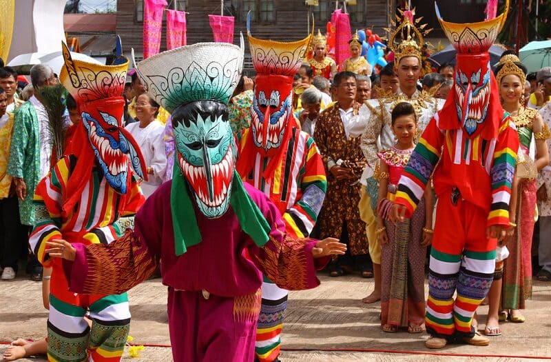 Khon masks are the main attraction of this festival