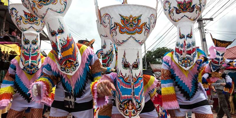 Phi Ta Khon is also an opportunity for the locals to show their respect for the ancestors