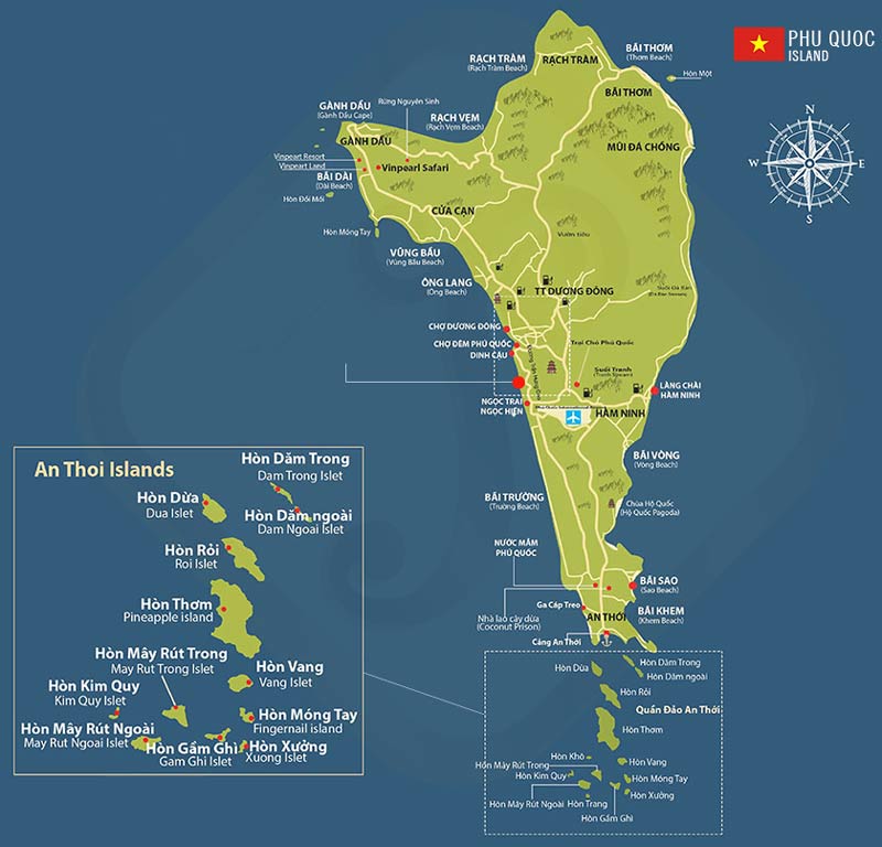 Phu Quoc island map