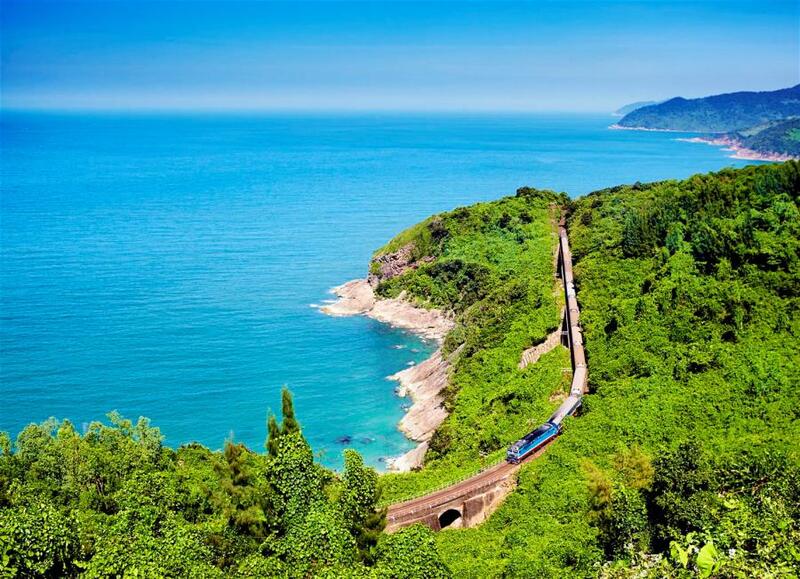 Train journey with panoramic views through the window