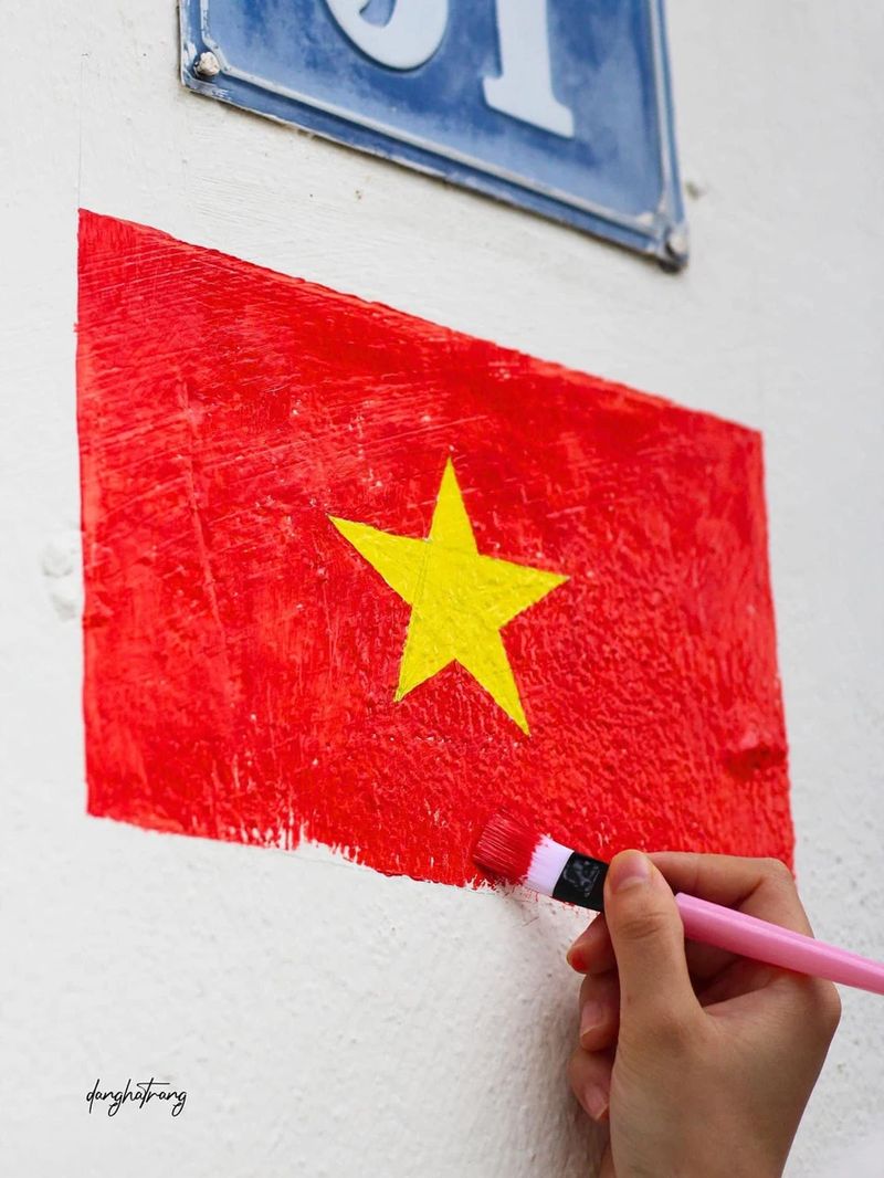 pintura de bandera vietnamita