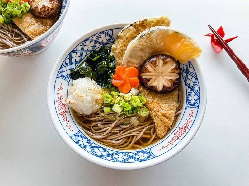 Toshikoshi Soba, a traditional Japanese New Year''s Eve dish, symbolizes health and luck