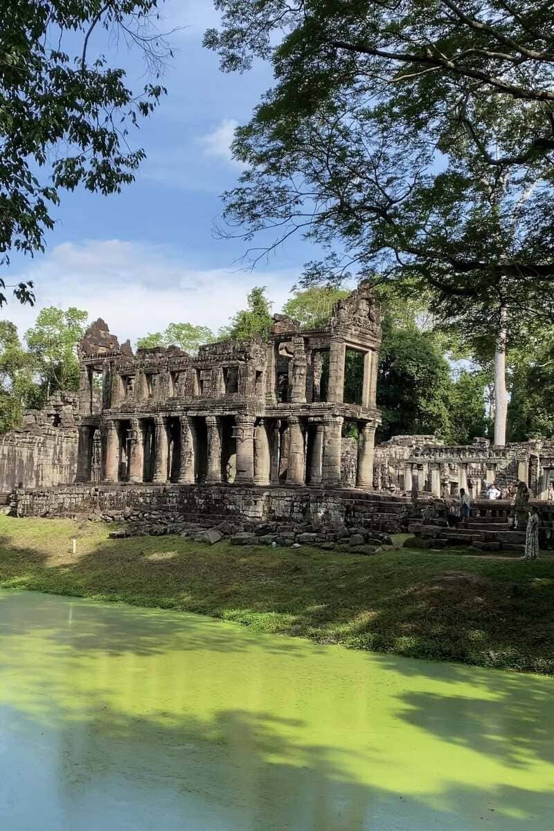 Preah Khan Temple, located in a forest