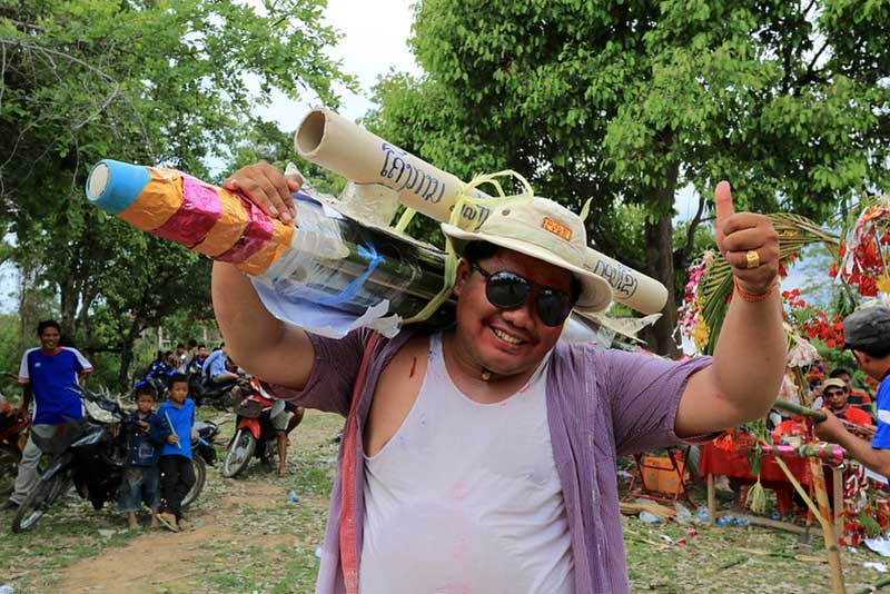 Locals prepare for Boun Bang Fai rocket festival