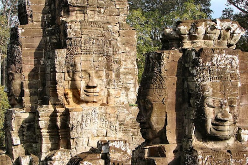 rostros del templo de Bayón