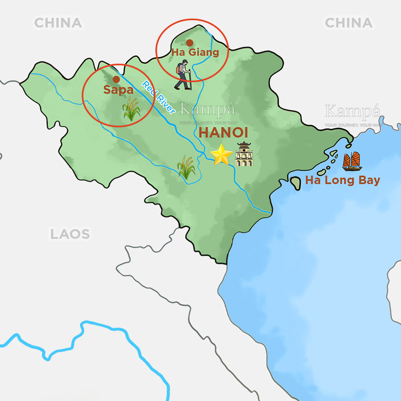 sapa and ha giang map