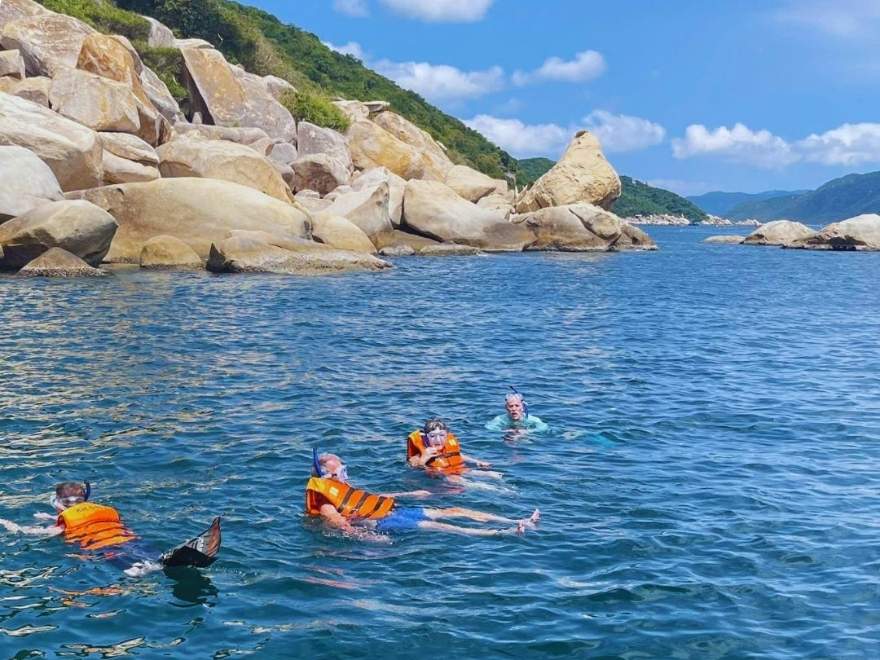 Snorkeling near Whale Island Vietnam
