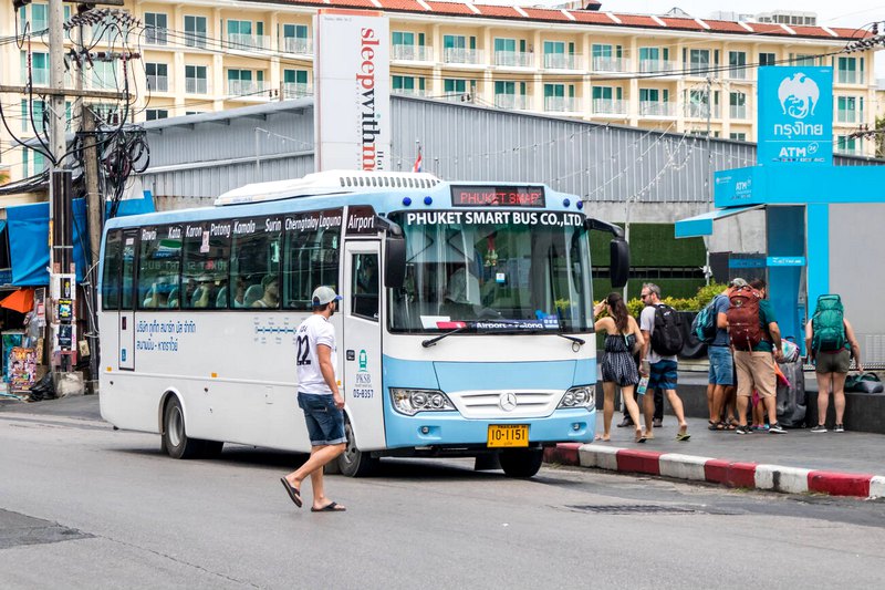 The Smart bus at Patong beach, Phuket.
