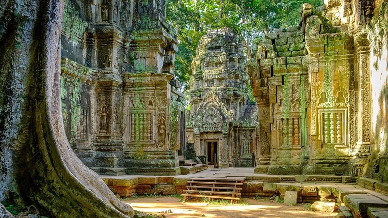 Ta Prohm temple inside Angkor Wat complex