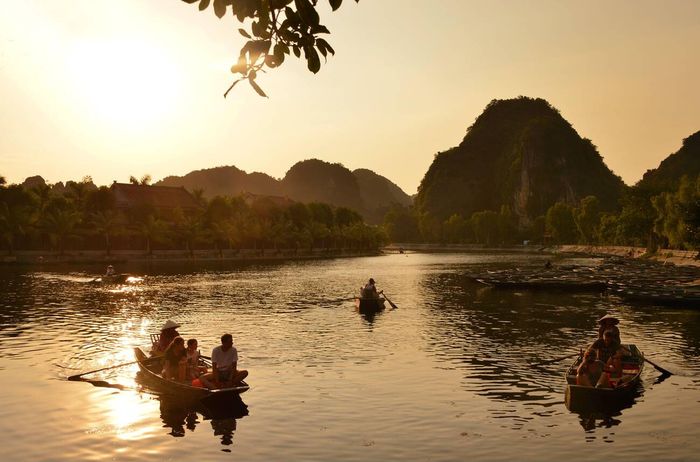 tam coc al atardecer