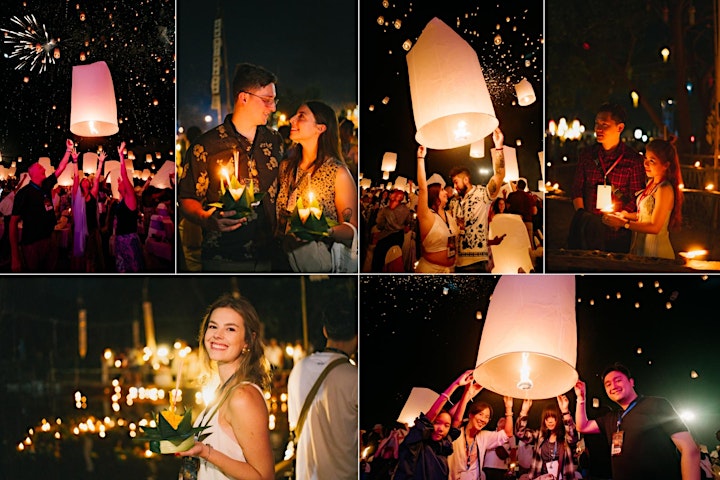 International visitors at the Yi Peng festival