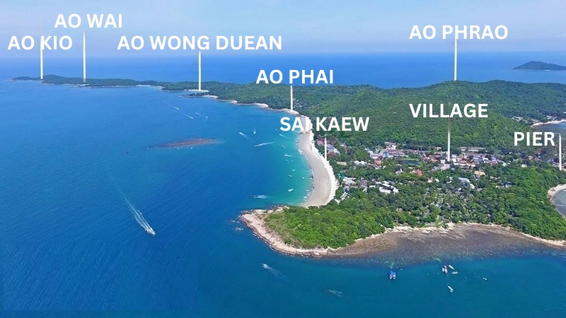 Koh Samet seen from the sky: Discover the Beauty of the Island