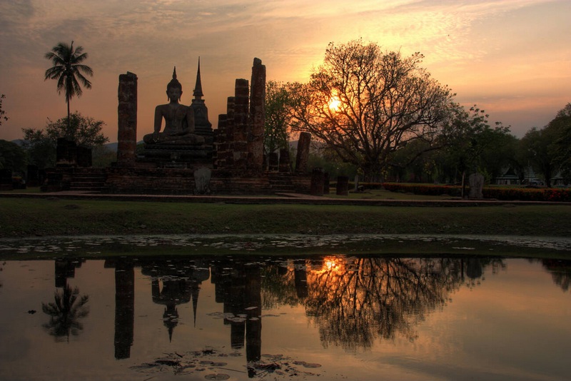 Sukhothai at sunset