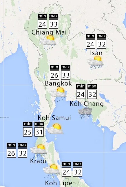 The weather in this season in Thailand is quite cool, suitable for most outdoor activities.