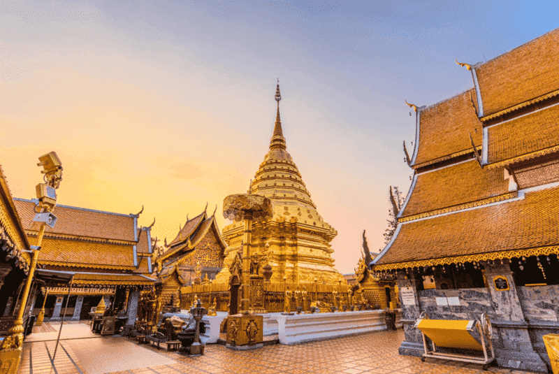 The temple of Wat Phrathat Doi Suthep, Chiang Mai