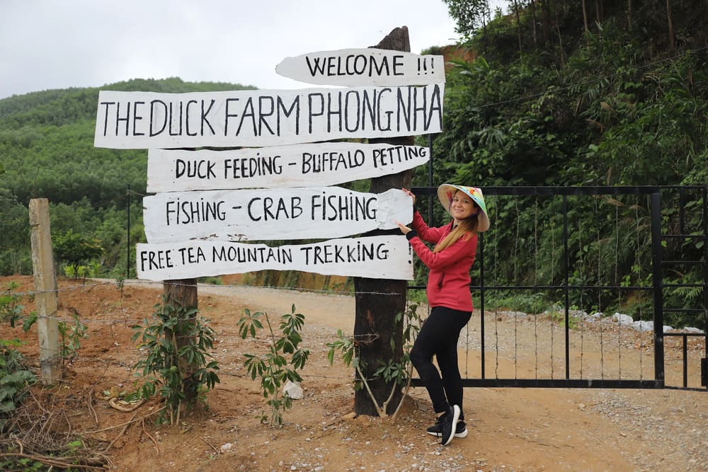 welcome to the duck stop in Phong Nha
