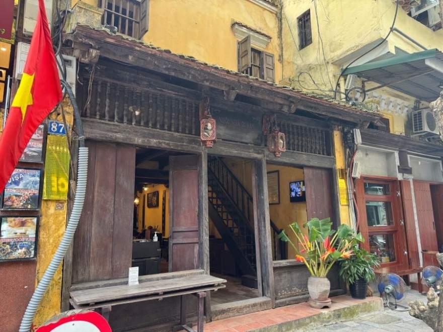 The main entrance of the ancient house