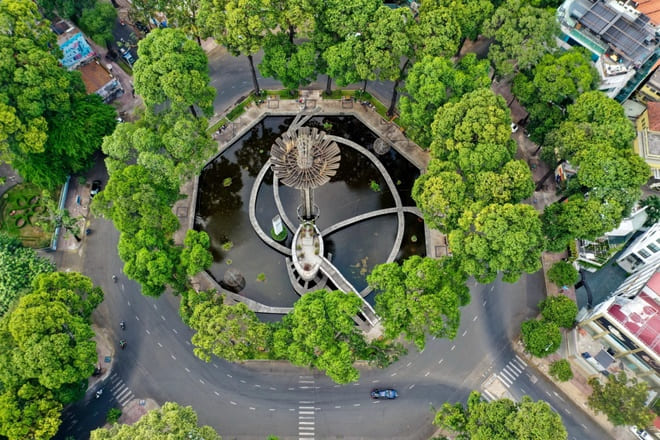 Turtle Lake: a green space in downtown Saigon