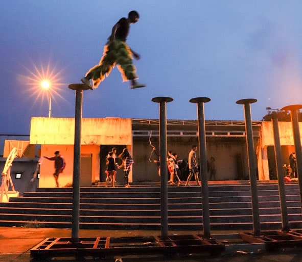 Rehearsal work in preparation for Lion dance in Vietnam