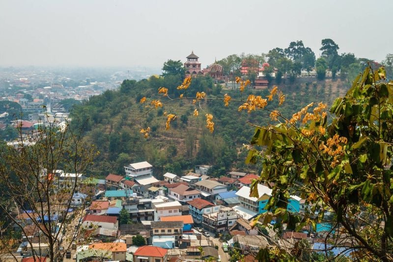 paisaje de triángulo de oro desde arriba
