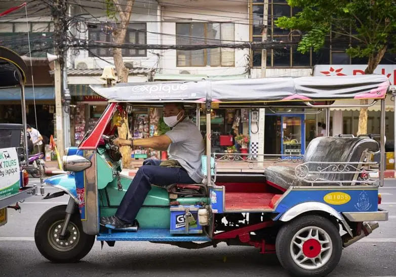 Tuk-tuks are ubiquitous on the streets of Thailand