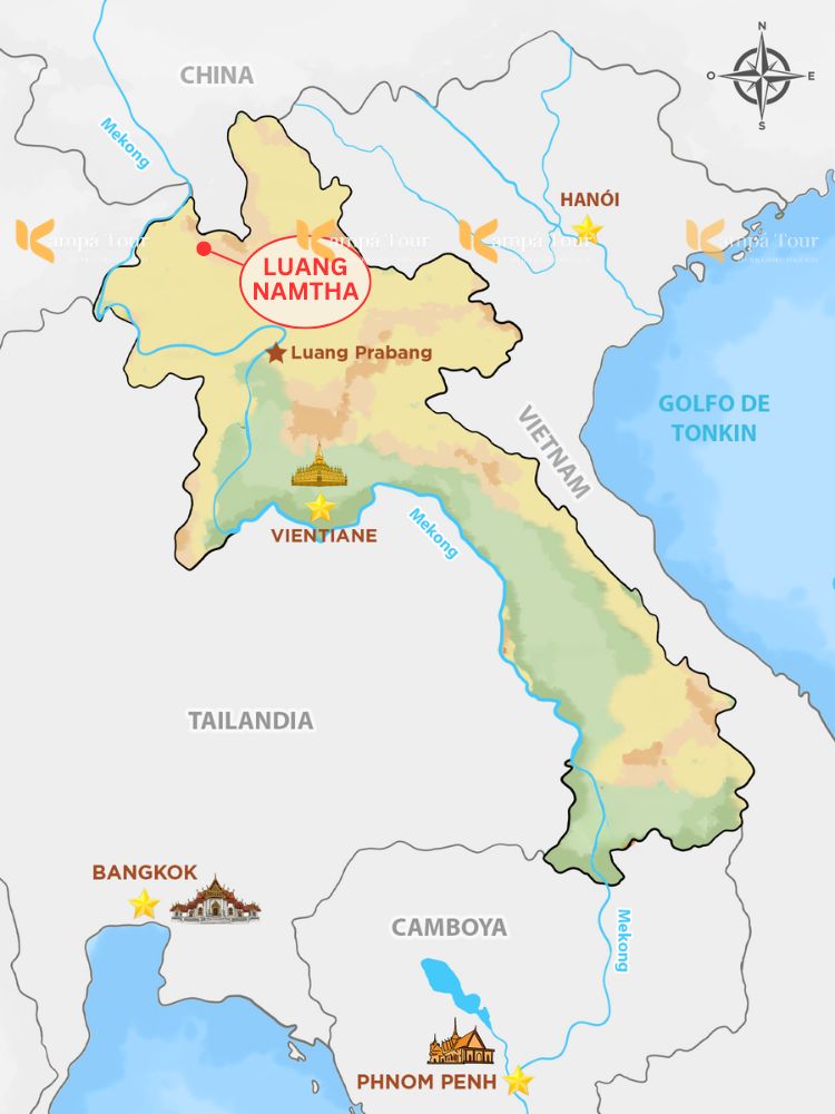 ubicacion de luang namtha en laos