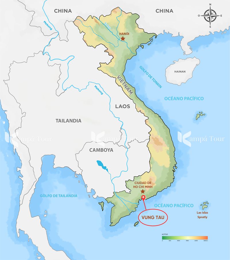 ubicacion de vung tau en mapa vietnam