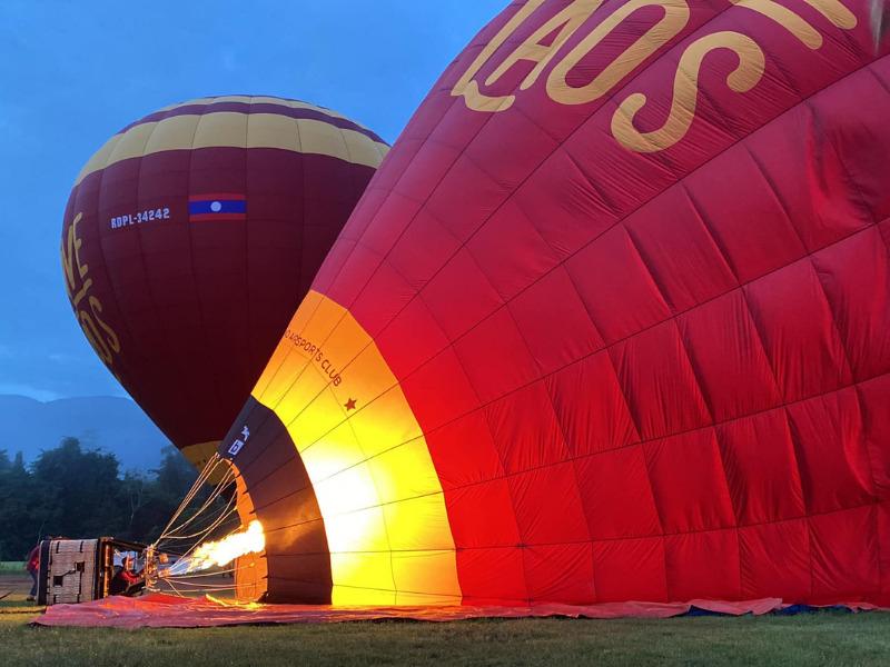 The technicians meticulously inflate the balloon in preparation for the flight