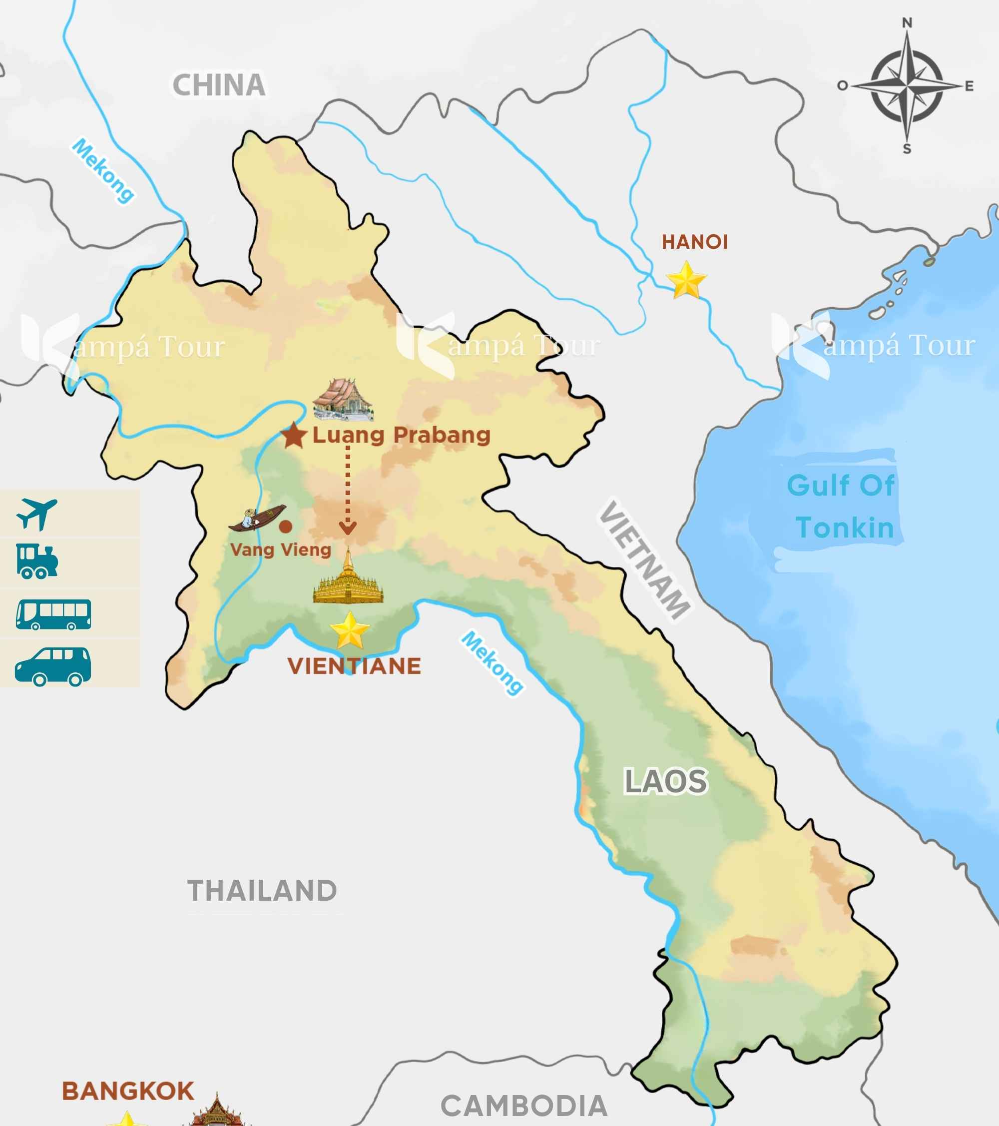 Laos Map