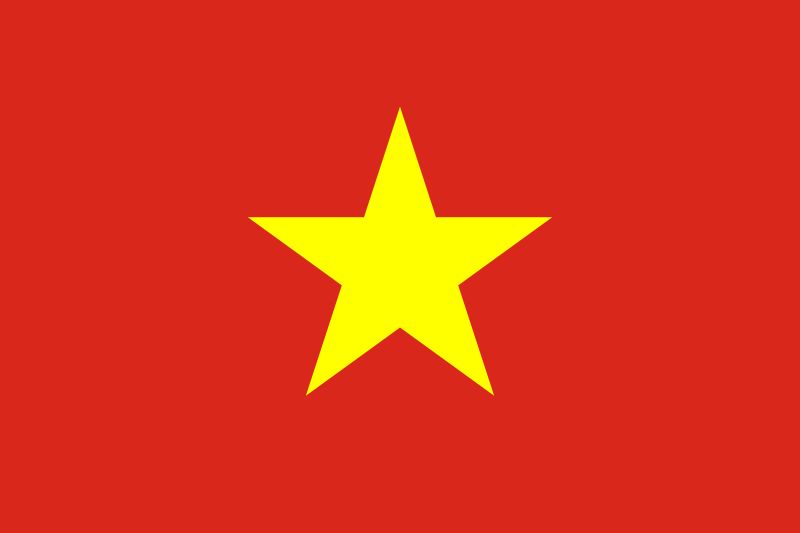 The image is the only official flag of Viet Nam.