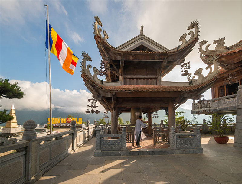 The Bich Van Thien Tu Monastery on the summit of Mount Fansipan