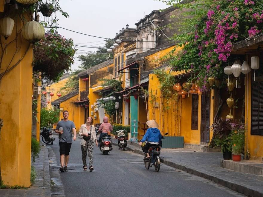 Hoi An is quiet and cool in the early morning.