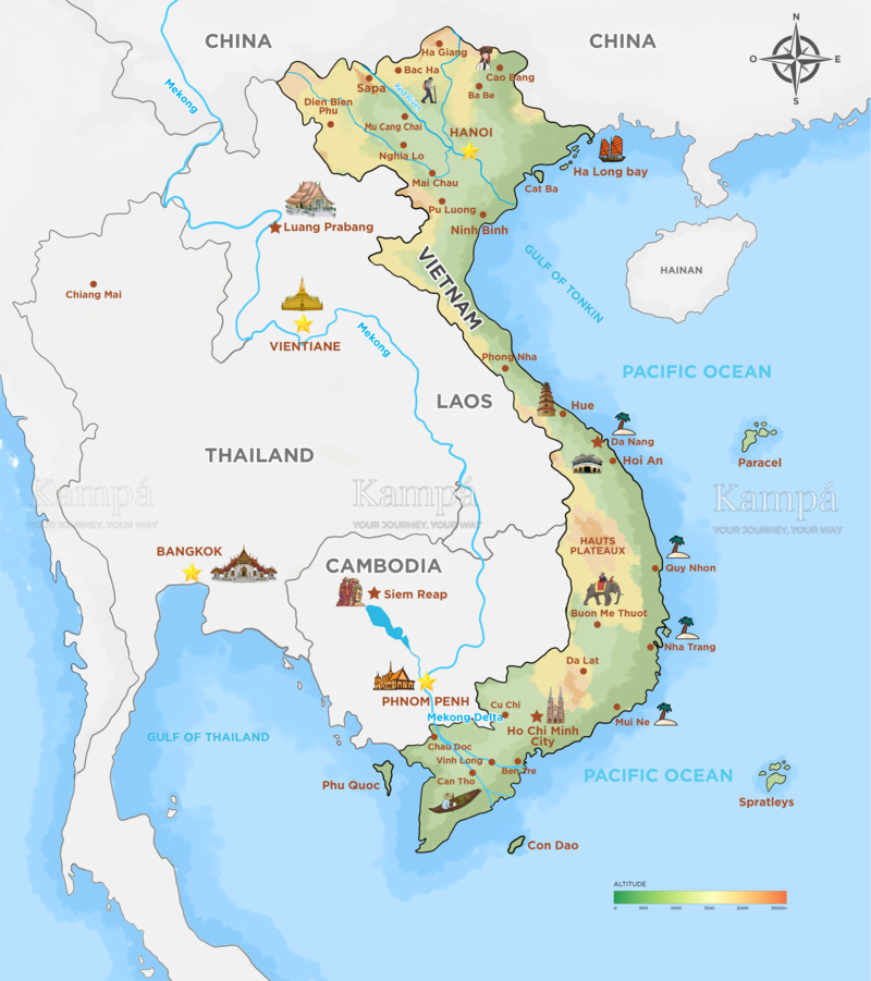 Vietnam Tourist Map