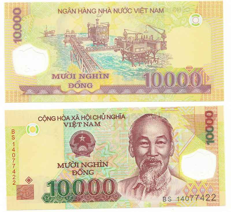 The 10,000 VND note has the smallest size among other polymer denominations