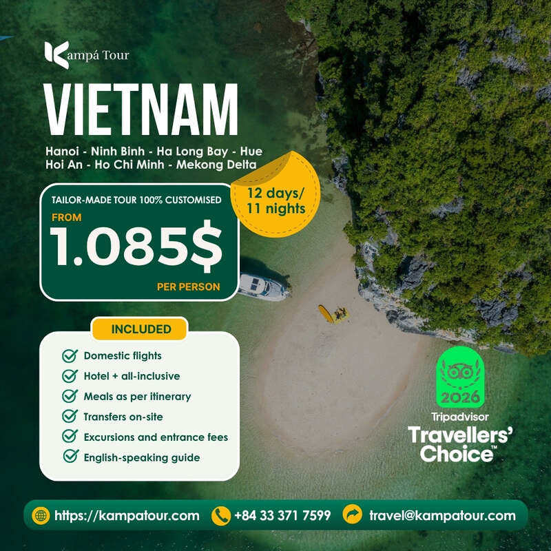 Tailor-made Vietnam tours designed by Kampá Tour