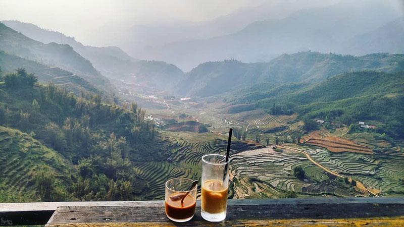 Coffee in the clouds in Sapa